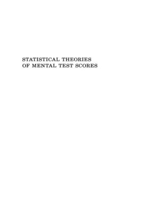 cover image of Statistical Theories of Mental Test Scores